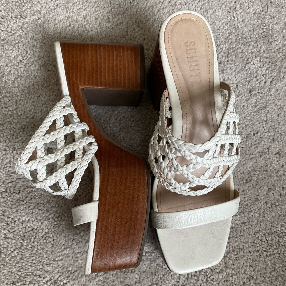 Schutz platform sandals run a